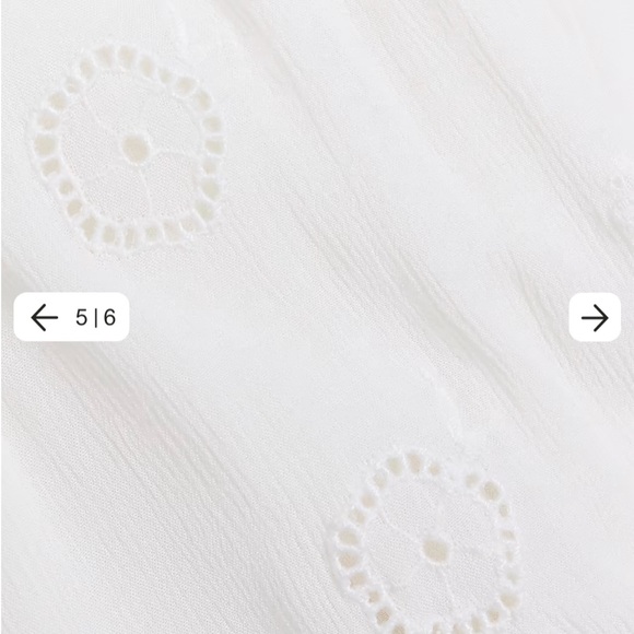 River Island- White Balloon sleeve playsuit - Picture 3 of 4